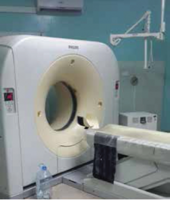 CT scan room of the neurology department at Fann Teaching Hospital