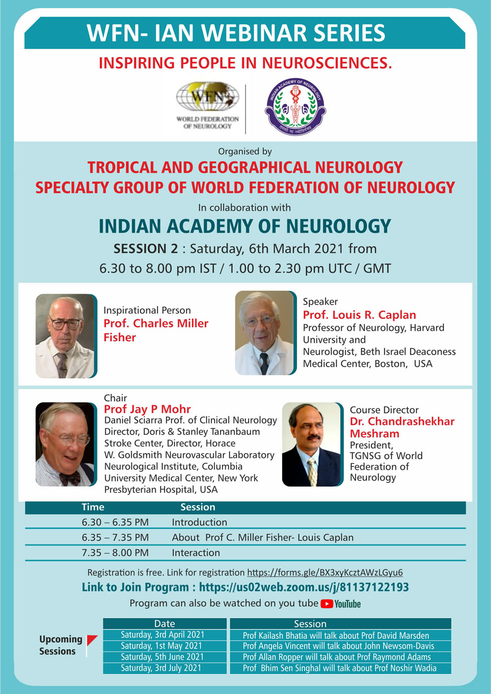 Inspiring people in Neurosciences 6 Mar 2021