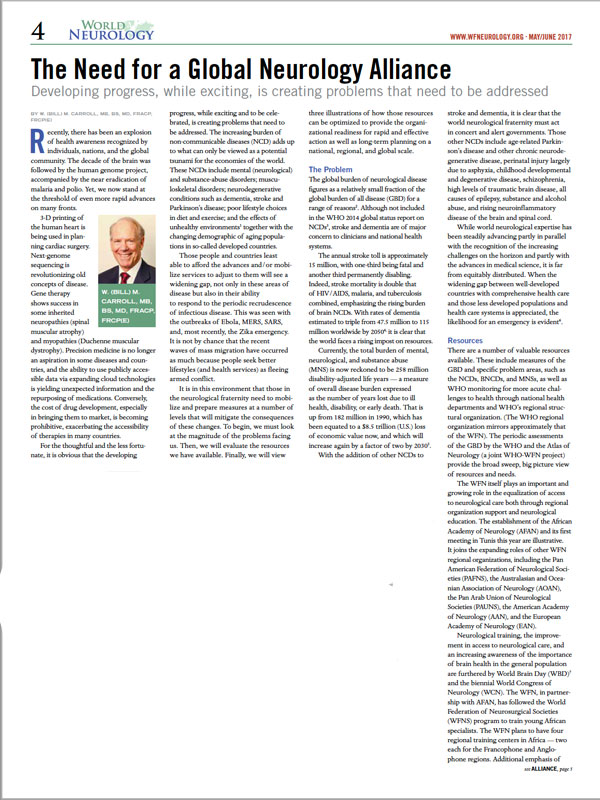 WN The Need for a Global Neurology Alliance