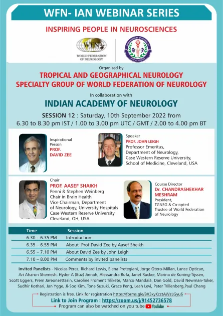Inspiring People in Neurosciences Webinar - Prof. David Zee