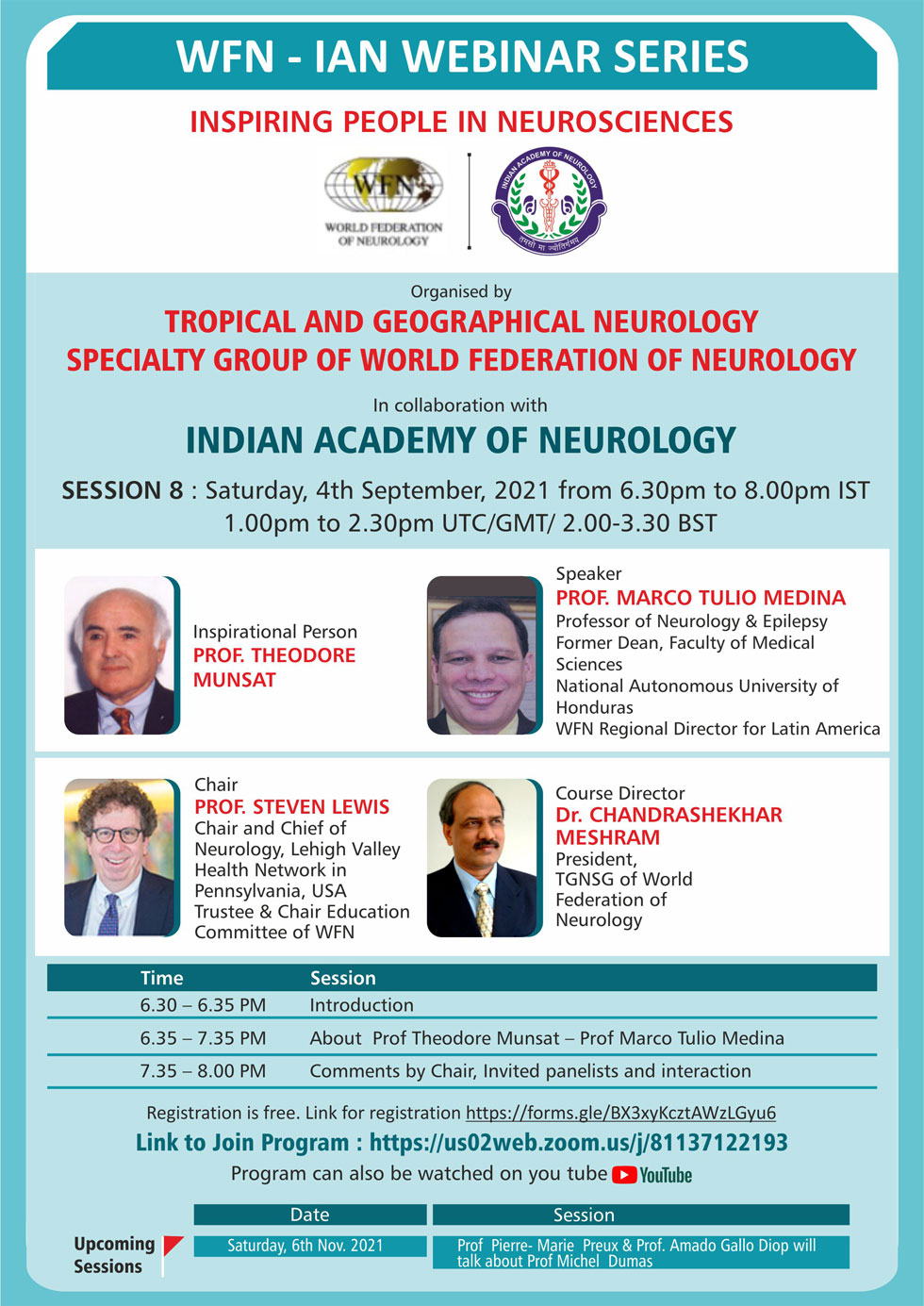 Inspiring people in Neurosciences 4 Sep 2021