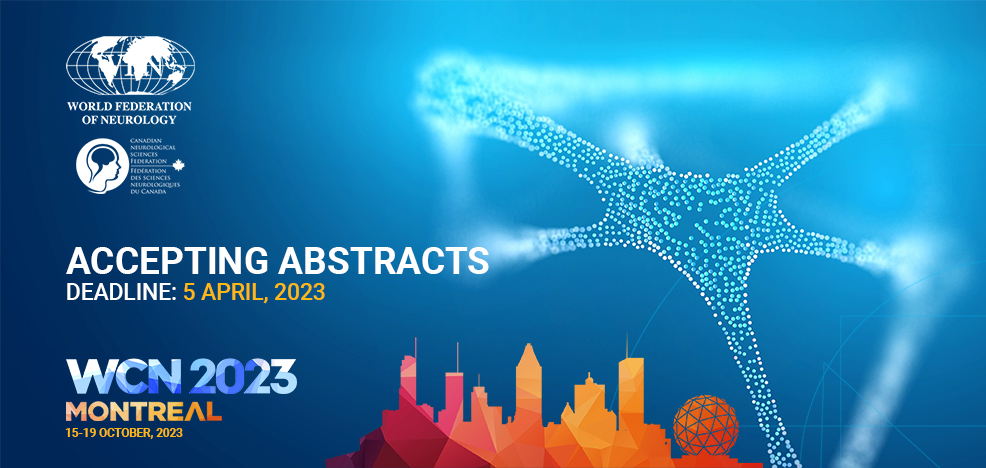WCN23 Abstract Submission is now open: Abstract Submission - WCN 2023 (wcn-neurology.com)