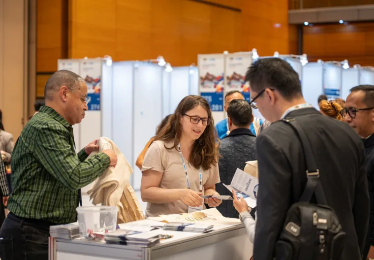 The WFN Booth Carlos Hunt And Ksenia Pochigaeva