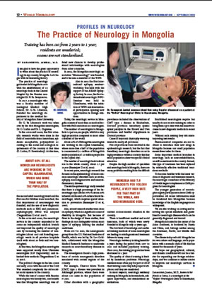 The Practice of Neurology in Mongolia